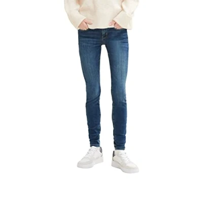 Afbeelding van TOM TAILOR Denim Dames jeans 202212 Nela Extra Skinny, 10120 Used Dark Stone Blue Denim, 27W / 30L