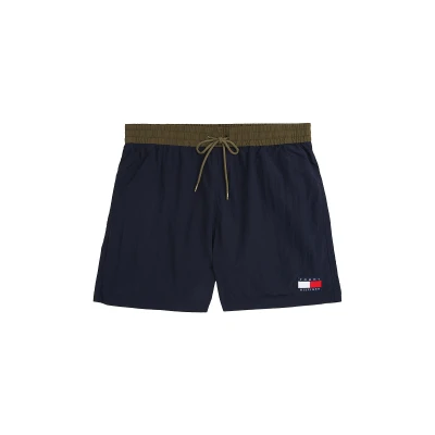 Afbeelding van Tommy Hilfiger Heritage Medium Drawstring Zwemshorts, Heren, Maat: Large, Desert sky