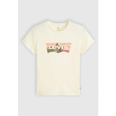 Afbeelding van Levi&#039;s The Perfect Tee Heritage Ad Bw Egret Gra, Egret, XL