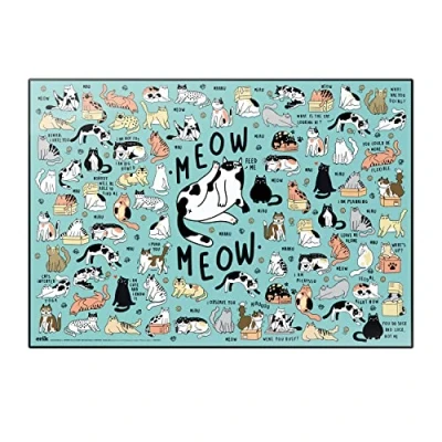 Afbeelding van Officiële Meow Bureau Mat Pad Protector 13,5 x 19,5 cm 14,5 Geschenken voor Kattenliefhebbers Leuke Stationary