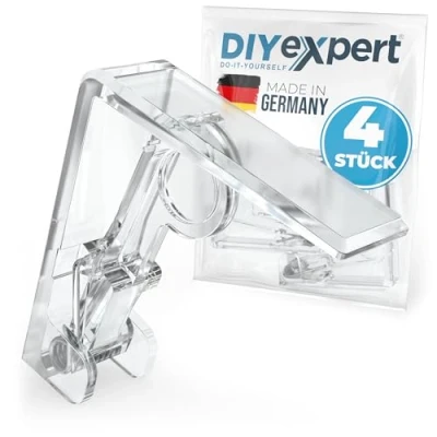 Afbeelding van DIYexpert Set van 4 tafelklemmen luxe voor tafelbladen tot 45 mm kunststof met veer