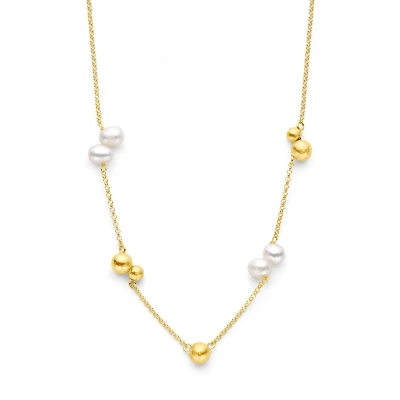 Afbeelding van collier parels en bolletjes 42 + 3 cm