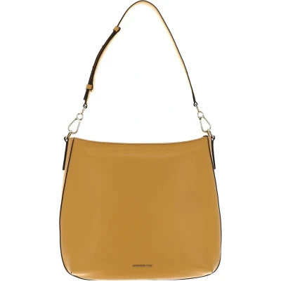 Afbeelding van MANDARINA DUCK Leren Schoudertas Luna Hobo Maize Geel