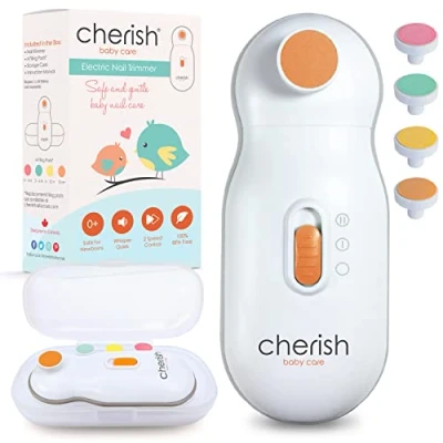 Afbeelding van Cherish Baby Care Elektrische nagelvijl voor baby‘s: babynageltrimmer baby&#039;s en peuters: Veiliger dan babynagelknippers babyverzorgingsset manicureset