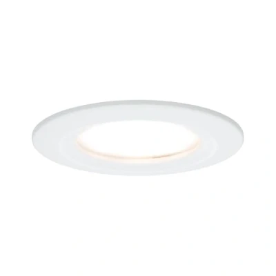 Afbeelding van Paulmann 93869 LED inbouwlamp Coin vlakke inbouwspot Slim plafondspot rond 6,8W wit inbouwlicht dimbaar IP44 spatwaterdicht,Wit mat