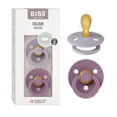 Afbeelding van BIBS Colour Fopspeen Symmetrisch Stage 2 Fossil Grey / Mauve Duopack