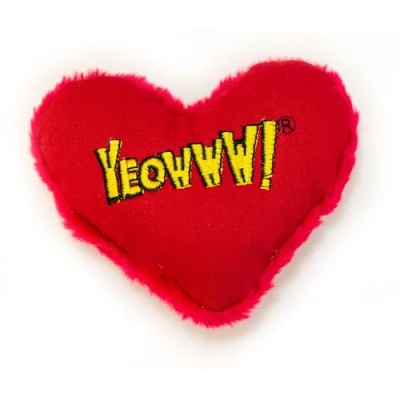Afbeelding van Yeowww! Hartje Kicker Catnip Kattenkruid Speeltje voor Katten Rood 15 cm