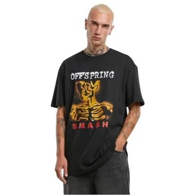 Afbeelding van Merchcode Offspring Smash TEE Tshirt print, Heren, Maat: Large, Black