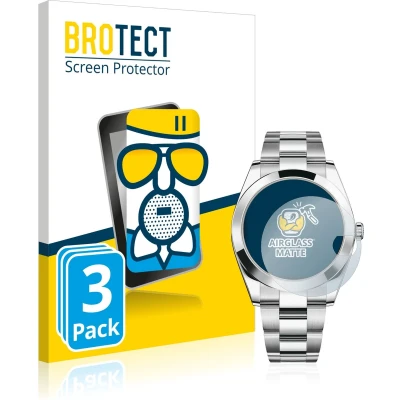Afbeelding van BROTECT Antireflecterende Glas Screen Protector Mat voor Rolex Datejust 41 (3 Stuks) Schermbeschermer [Beschermglas Folie niet Gehard Glas]