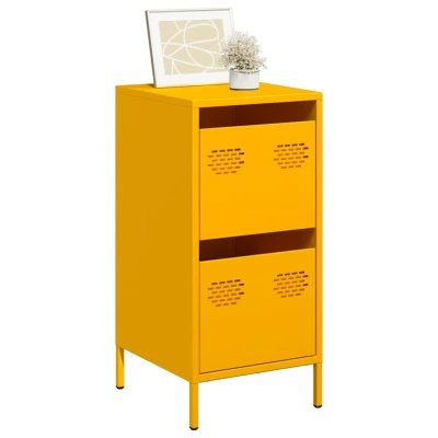Afbeelding van Dressoir 35x39x73,5 cm koudgewalst staal mosterdgeel