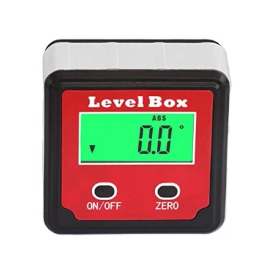 Afbeelding van HHTEC Gradenboog, hellingsmeter, inclinometer, digitaal lcd scherm, waterdicht, hoekmeter, waterpas, niveaubox, geïntegreerde magneten