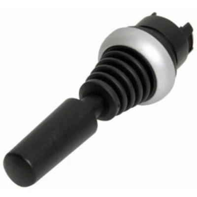 Afbeelding van Eaton rmq titan m22 joystick frontelement 4 standen terugverend handel zwart 22 5mm inbouw kunststof frontring chroom 279417