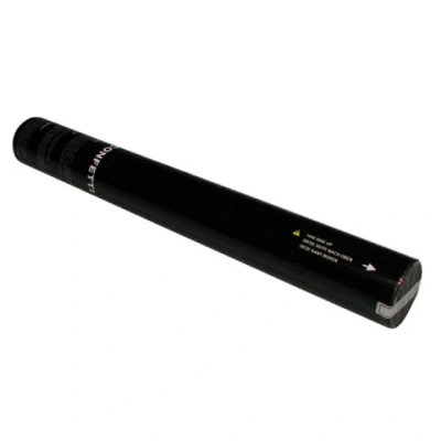 Afbeelding van Showgear Handheld confetti cannon 50 cm Wit