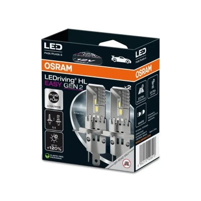 Afbeelding van OSRAM LEDriving HL EASY GEN 2 H4/H19, groot en dimlicht, led, koud wit 6500 K, geen accessoires nodig, alleen offroad gebruik, ECE, lampen