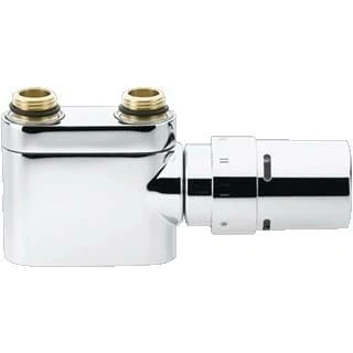 Afbeelding van Danfoss Designset VHX Duo therm. H onderblok recht 1/2&quot; chroom