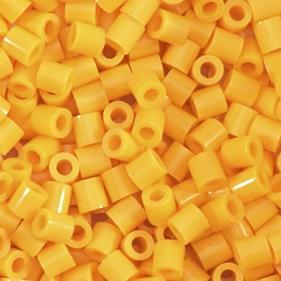 Afbeelding van Vaessen Creative 5009 003 Strijkkralen, okergeel, 1100 stuks, steekkralen voor het knutselen met kinderen, doe zelf vormgeven van sieraden, decoratie, versieringen en andere knutselideeën