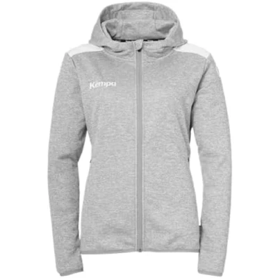 Afbeelding van Kempa Emotion Fleecejas, Dames, Maat: Medium, Dark grau melange weiß