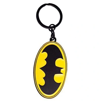 Afbeelding van DC Comics Batman Logo Sleutelhanger Zwart/Geel