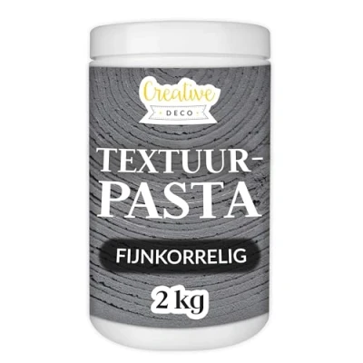 Afbeelding van Creative Deco Structuurpasta Fijnkorrelig 2 kg Donker Grijs Fijne Pasta Voor Kunstprojecten Acrylverf Eenvoudig te Gebruiken met een Spatel het Creëren van 3D effecten, Structuren
