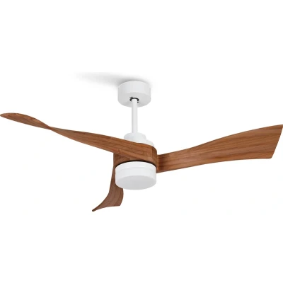 Afbeelding van CREATE Plafondventilator 40W silent Ø132 cm Met Verlichting Afstandsbediening 6 Snelheden Timer Zomer/Winter functie Wit WIND CURVE