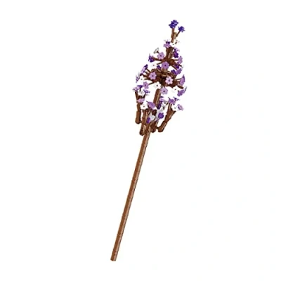 Afbeelding van Bloemenmodel in elkaar te zetten met kleine bouwsteentjes. Lavendel