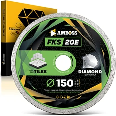 Afbeelding van Aambeeld FKS 20E Diamant doorslijpschijf Ø 150 mm x 22,2/25,4 scheiden van tegels/keramiek/graniet/marmer diamantschijf/diamantdoorslijpschijf haakse slijper