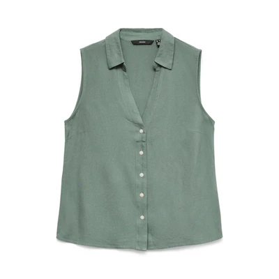 Afbeelding van Vero Moda Mymilo Overhemdblouse, Dames, Maat: XS, Laurel wreath