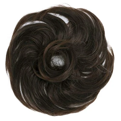 Afbeelding van CAISHA Haarstukje Haarwokkel Bruids Kapsel Opgestoken Volumineus Licht Golvend Knoet Bruin Mix G15B