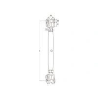 Afbeelding van Wantspanner gaffel/gaffel m10