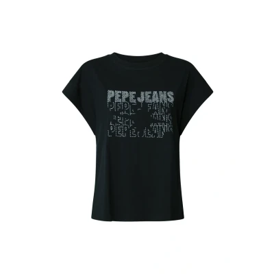 Afbeelding van Pepe Jeans LIRA Tshirt print, Dames, Maat: Small, Black
