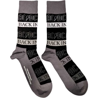 Afbeelding van AC/DC Back In Black Sokken EU 40 45 Zwart/Grijs