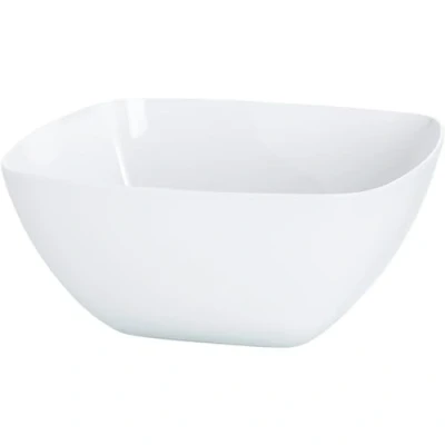 Afbeelding van Emsa 504632 vierkante schaal (voor salade, kunststof, Vienna) wit, 4,6 liter, 26,5 x 12,5 cm
