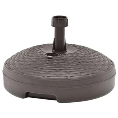 Afbeelding van Parasolvoet gevuld met zand/water 20 L kunststof rattan bruin