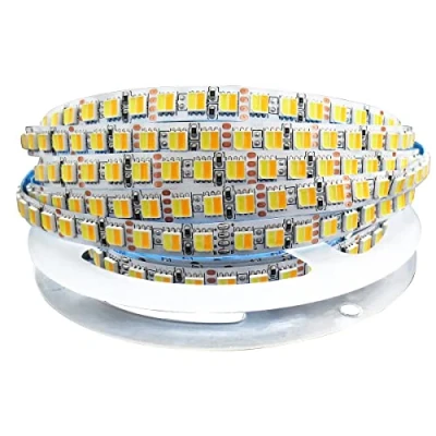 Afbeelding van Tesfish 12V 2 in 1 LED strip CCT koel wit + warm wit, kleurtemperatuur instelbaar (2800K tot 6500K) 5M licht IP20 Totaal 600 LED&#039;s ledstrip voor slaapkamer, keukendecoratie