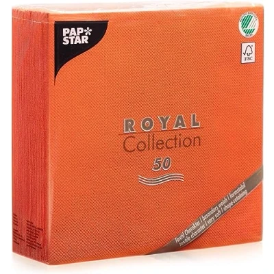 Afbeelding van Papstar, 50 servetten &quot;ROYAL Collection&quot; 1/4 vouw 40 cm x nectarine, 84813