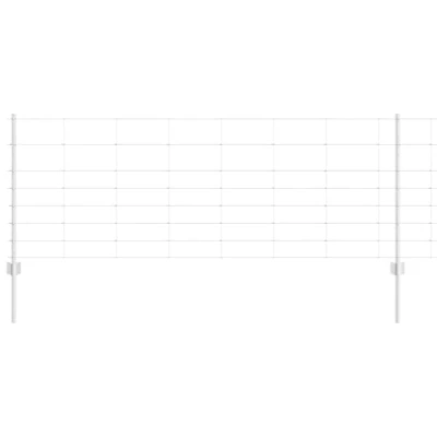 Afbeelding van vidaXL Fence Posts 11 pcs U Channel 80 cm Gegalvaniseerd Staal, Veldomheining 0.8x100 m Staal