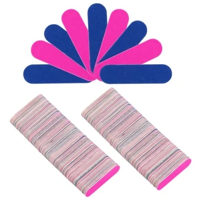 Afbeelding van 220 professionele nagelvijlen, verzorgingsnagelvijlen, dubbelzijdige wegwerpnagelvijl, 180/240 graniet, verzorging mini nagelvijlen voor gelnagels, natuurlijke nagels
