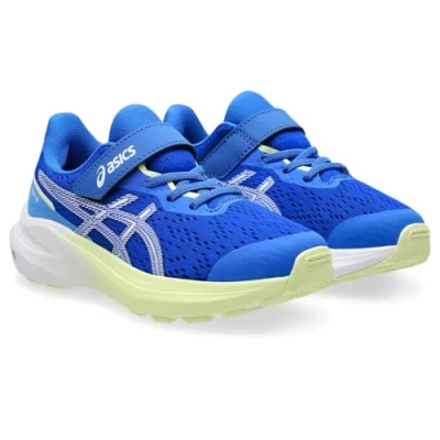 Afbeelding van Asics GT1000 13 Unisex Hardloopschoenen voor op de weg kinderen, Maat: 33.5, Illusion blue/white Textiel/ synthetisch