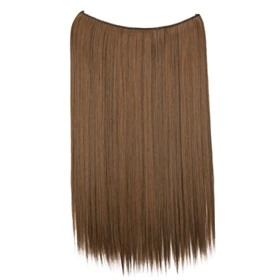 Afbeelding van CAISHA 50cm 1 Inslagverlenging Met Elastische Band Haarverlenging Haarstukje Glad Hittebestendig Donkerbruin Lichtbruin Highlights E119