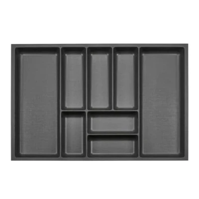 Afbeelding van ORGA BOX 3 Besteklade diepte: 473 x breedte: 691 mm antraciet met canvasstructuur voor laden van 80 cm, bijv. in Nobilia keukens vanaf 08.2012.