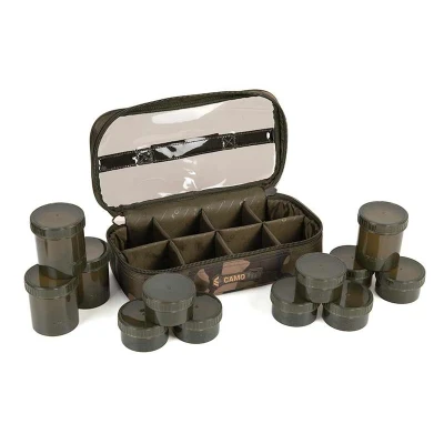 Afbeelding van FOX Camolite 12 Pot Hookbait Case Haakaas tas Camo 500D