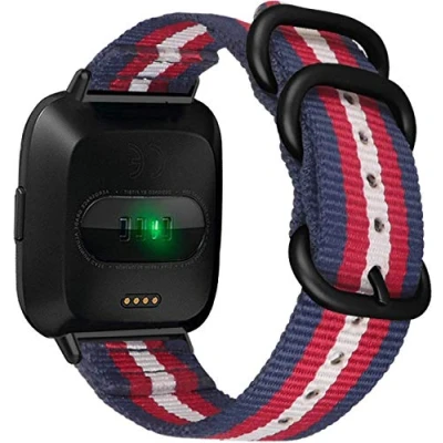Afbeelding van Shieranlee NATO Strap Compatibel met Fitbit versa 3