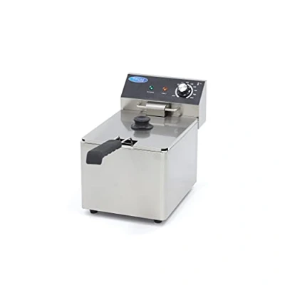 Afbeelding van Maxima Frituurpan 8 L 1 Mand tot 1,4 Kg Frites Friteuse Horeca Frituur pan RVS Liter