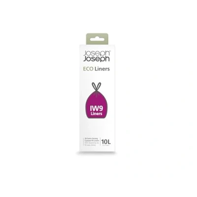 Afbeelding van Joseph Eco IW9 Gerecycleerde Vuilniszakken, Keuken/Badkamer Afvalzakken, met Trekkoord, Extra Sterk, 20 Stuks, 10L, Grijs