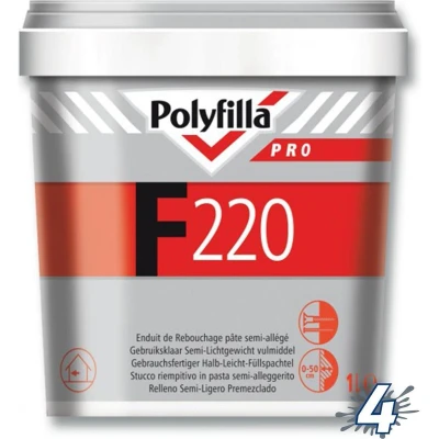 Afbeelding van polyfilla pro semi lichtgewicht vulmiddel f220 1 ltr