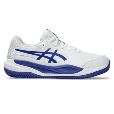 Afbeelding van Asics Gelresolution Tennisschoenen voor kleibanen kinderen, Maat: 38, White dark Mesh