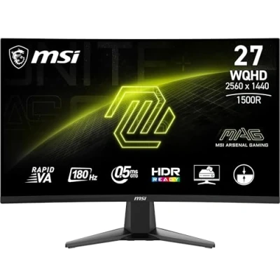 Afbeelding van MSI MAG 27CQ6FDE computer monitor 68,6 cm (27&quot;) 2560 x 1440 Pixels Wide Quad HD LED Zwart
