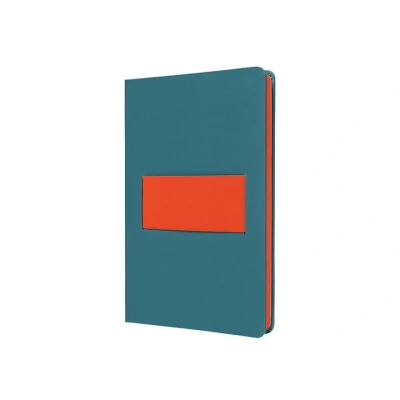 Afbeelding van Notitieboek Linescape Neo A5 l.blauw/papaya lijn 176pag 80 gr. HC