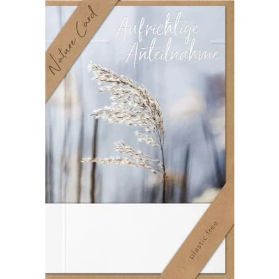 Afbeelding van bsb Rouwkaart met liefdevol motief Nature Card duurzame rouwkaarten condoleancekaarten envelop bedankkaarten verdriet kaarten voor 11,5 x 17 cm
