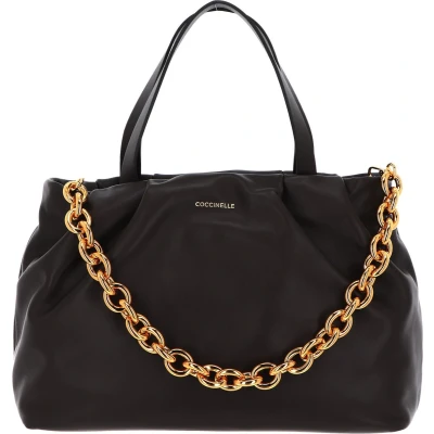 Afbeelding van COCCINELLE Leren Handtas Schoudertas Smooth Handbag Bark Bruine